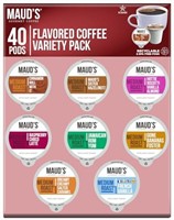 MAUD'S Flavored Coffee Variety Pack, 40ct. Recycla