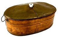 Large Copper Boiler Washtub with Lid