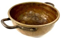 Heavy Copper Pot with Cast Handles