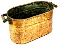 Copper Boiler Pot . No Lid. Original Wood