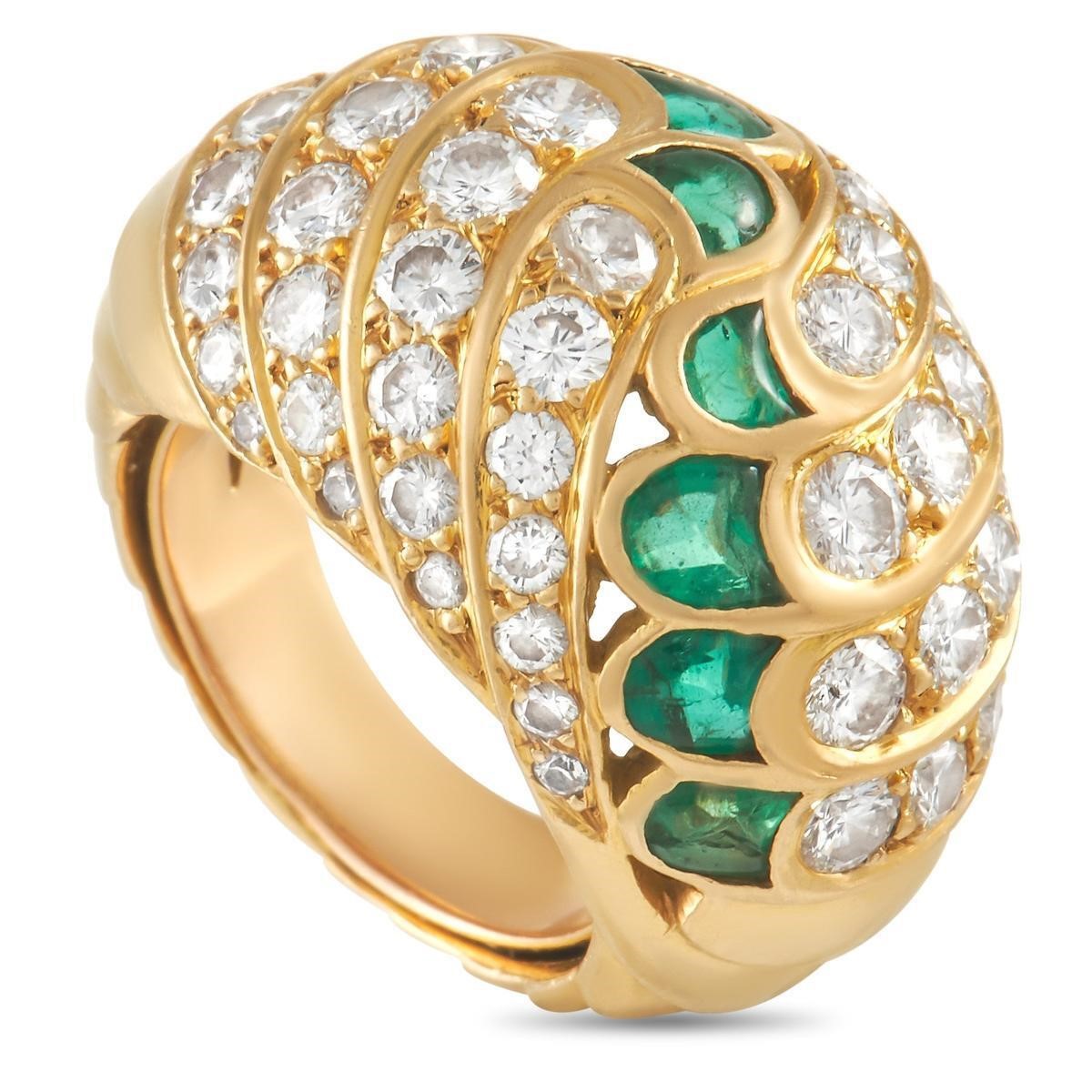 Piaget 18K Yellow Gold 2.25 ct Diamond and Emerald