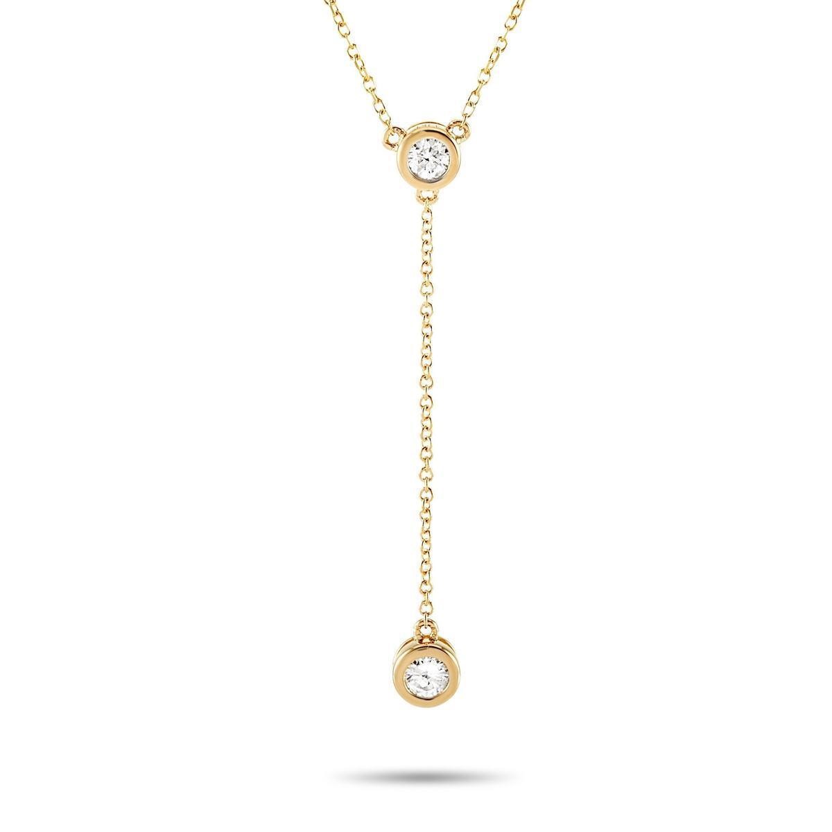 14K Yellow Gold 0.20ct Diamond Necklace