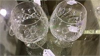 2 Waterford crystal brandy sniffer glasses,