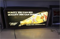 Miller lighted wall sign