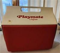 IGLOO PLAYMATE COOLER W/ HANDLE RED WHITE