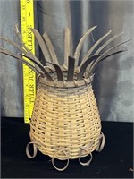 Vintage Signed Pineapple Shape Basket