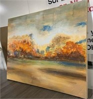 XL wall decor sky orange clouds, western scene