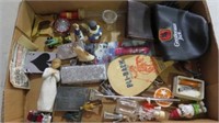 BOX LOT OF TOYS, PAPERWEIGHT, MISC.