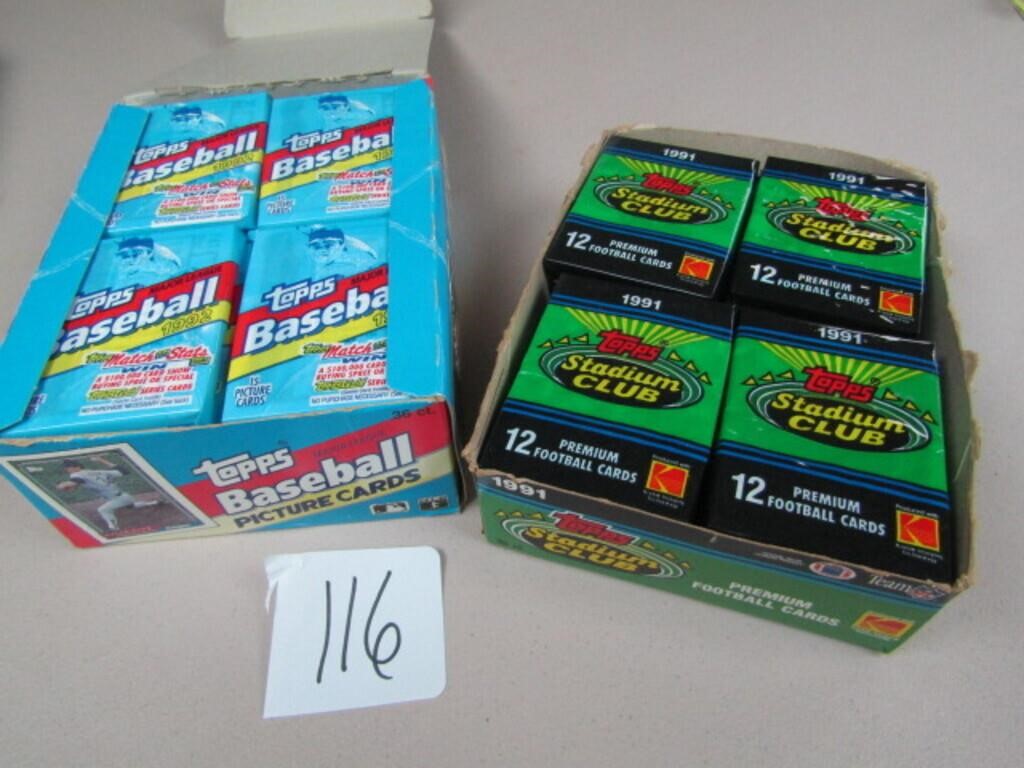 36 PACKS 1991 TOPPS STADIUM CLUB FOOTBALL CARDS,