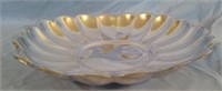 Silver plated scalloped serving tray