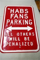 Hab's Fan Porcelain Coated Sign 11"x18"