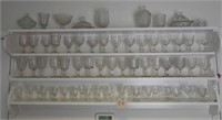 Approximately (70) clear glass goblets, glasses