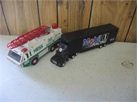 1 HESS TRUCK AND 1 MOBIL TRUCK