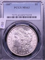 1887 PCGS MS63 MORGAN DOLLAR