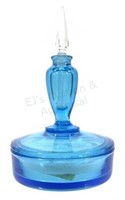 Vintage Fostoria Blue Glass Perfume Bottle