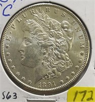 1891CC  Morgan Silver Dollar MS