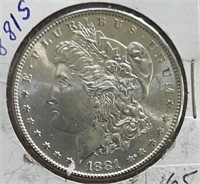 1881S Morgan Silver Dollar MS
