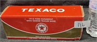 1918 FORD RUNABOUT W/ TANKER DIE CAST TEXACO BANK