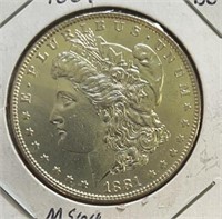 1881 Morgan Silver Dollar MS