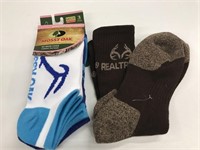 4 New Pairs RealTree & Mossy Oak Socks
