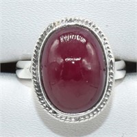 Sterling Silver Ruby Filigree Ring SJC