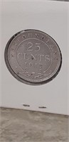 1917 Newfoundland Silver Quarter