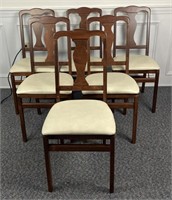 (6) Queen Anne Folding chairs, 1 and 6x the bid