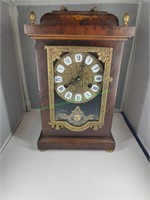 Clock W/ Metal Accents and Floral Painted Designs