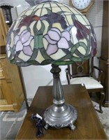 CONTEMPORARY STAIN GLASS 24" TABLE LAMP