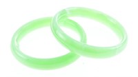 Pair Jade Bangle Cuff Bracelets1