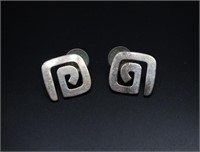 925 Sterling Spiral Earrings