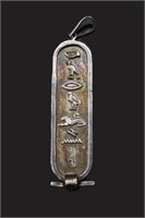 Sterling Egyptian Hieroglyphics Pendant