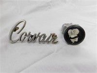 Corvair script emblem - Lucite steering knob