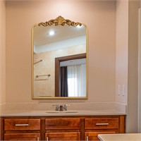 Traditional Wall Mirror, Vintage Bathroom Mirror