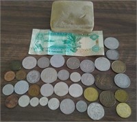 Monnaie du monde (37 pieces) dont un gros Penny