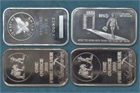 4 - 1ozt Silver .999 Bars (4ozt TW)