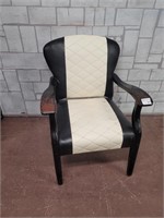 Vintage black/white leather chair