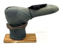 Wood Foot Form for Darning Socks 11” x 8”