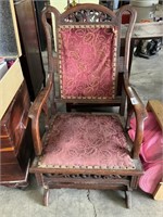 Victorian Style Upholstered Glider Chair.