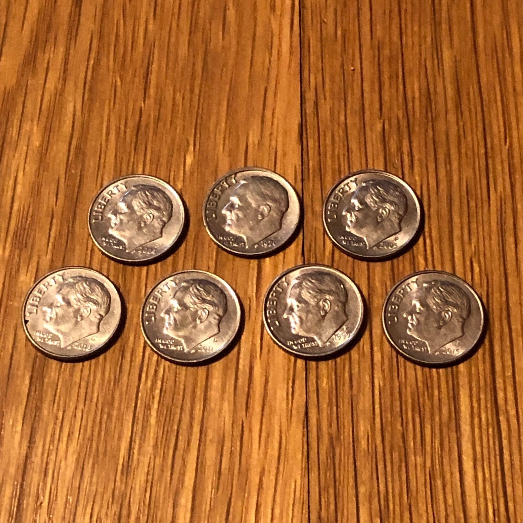 (7) Roosevelt Dime Coins in Nice Condition