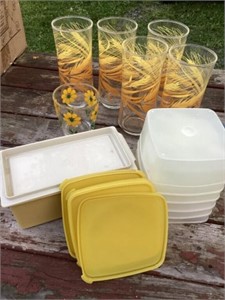 Vintage glassware
And some Tupperware