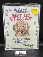Dog Tin Sign