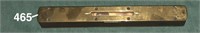 Unmarked 9" ebony spirit level with brass top and