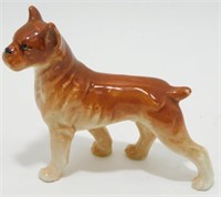* Vintage Boxer Porcelain Dog Figurine - 3 ¾”