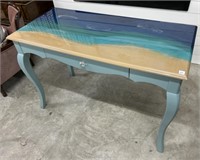 Beautiful Coastal Desk with 1-Drawer
 glazed