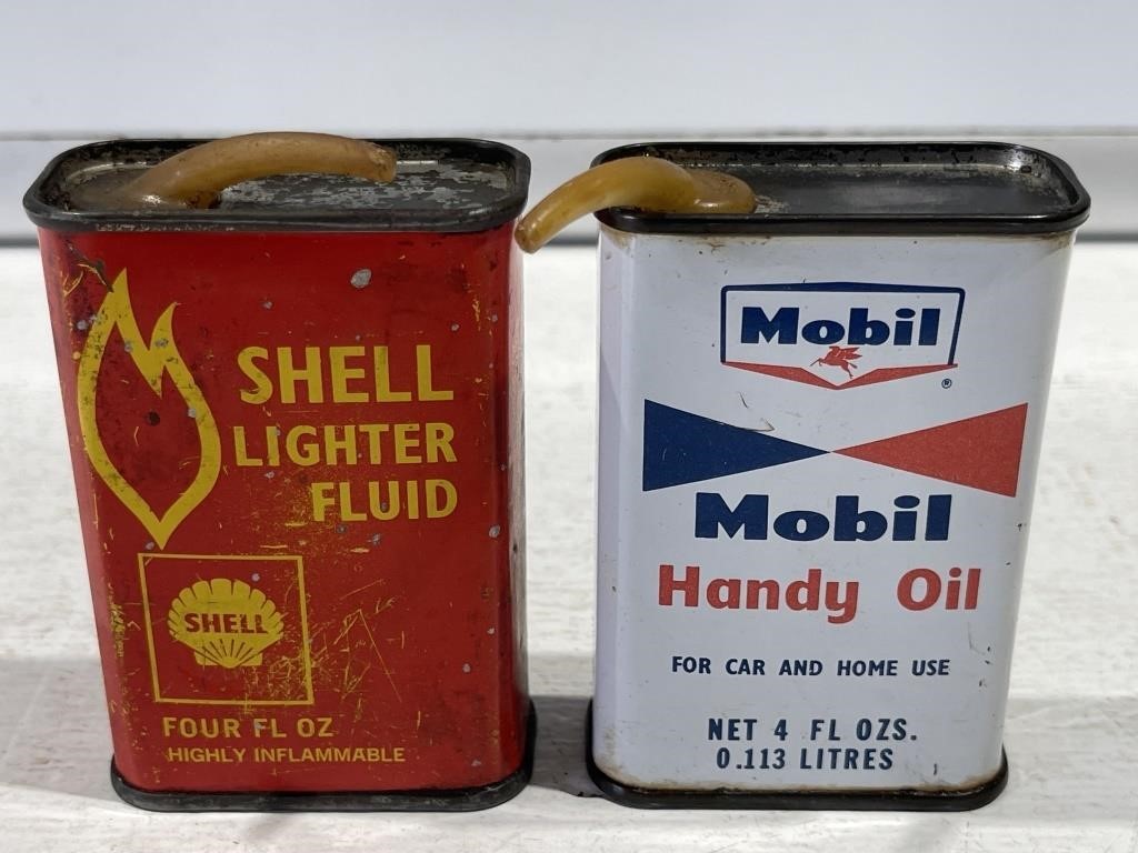 MOBIL & SHELL 4oz Handy Oilers