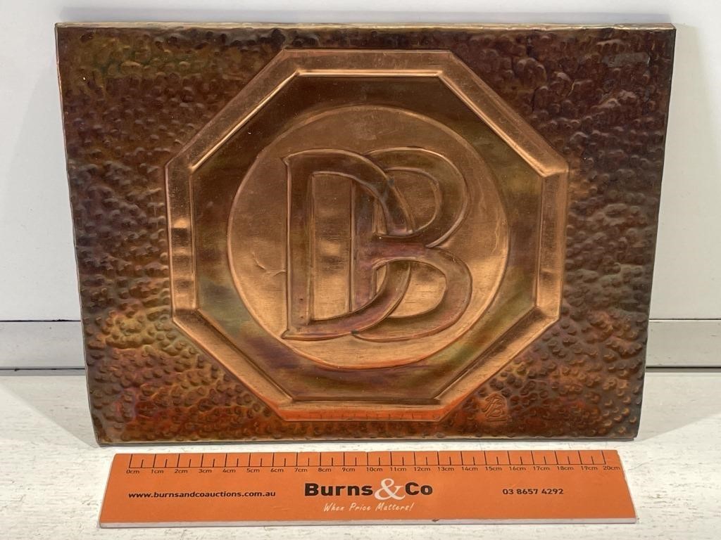 DODGE BROTHER Cooper Art Embossed Plaque - 235 x