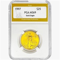 1997 1/2oz $25 AGE PGA MS69