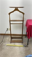 Vintage Mens Suit Buttler Rack Wood