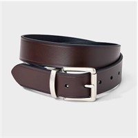 4 PACK Men's Reversible Casual Belts- Black/Brown